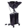 Deep Shampoo Sink with Electric Pump - Portable Mobile Salon Basin, Height Adjustable Shampoo Unit - Perfect for Barber Shops, Elderly, Maternity - Includes 2 Buckets and Drain Hose view 1