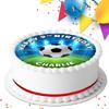 FOOTBALL BIRTHDAY PARTY PERSONALISED 7.5 INCH EDIBLE ICING CAKE TOPPER DECORATION FB-625 view 3