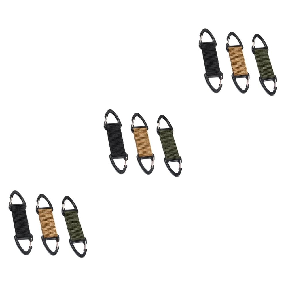Healeved 9pcs Hook Slip Nylon Ear Hook Strap Buckle for Suitable for Backpack Buckles for Outdoor Activities