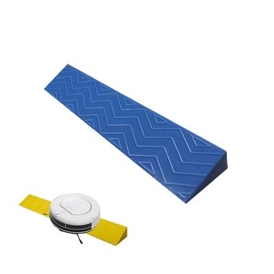 Portable Indoor Sweeping Robot Doorways Threshold Ramp, 1-4cm Height PVC Wheelchairs Ramps, Non-slip Plastic for Bike Scooter Luggage Electric Vehicles, 5 Colors ( Color : Blue , Size : 60x8x2cm )