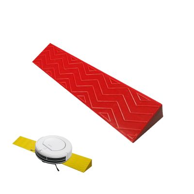 Portable Indoor Sweeping Robot Doorways Threshold Ramp, 1-4cm Height PVC Wheelchairs Ramps, Non-slip Plastic for Bike Scooter Luggage Electric Vehicles, 5 Colors ( Color : Red , Size : 40x8x2cm )