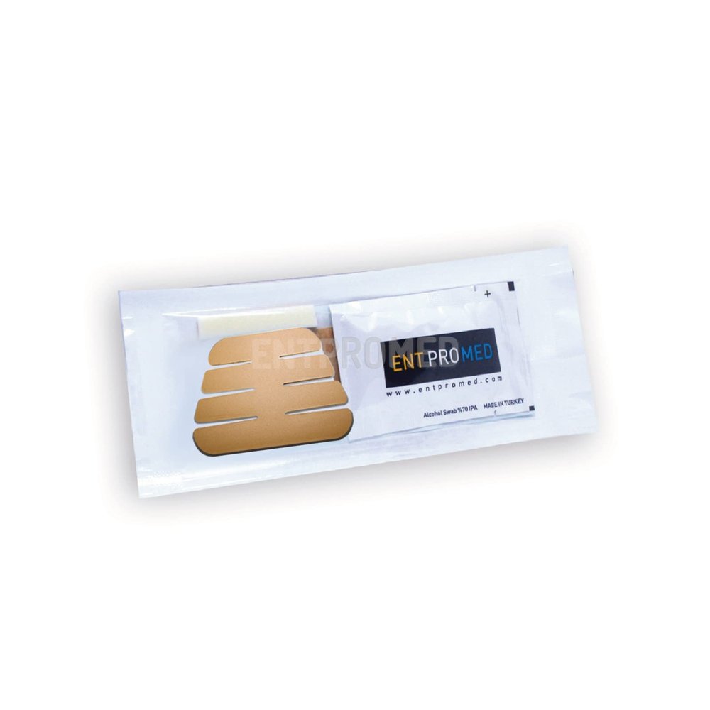 ENTPROMED Aluminium External Nasal Splint PRO - Beige Colour - a kit, Post Nasal Surgery, Rhinoplasty, Septoplasty, ENT Product. (Small (36mm x 54mm))