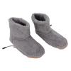 Heating Booties, Comfortable USB Charging Electric Warmer Shoes Soft Fast Heating for Winter (Grey) view 1