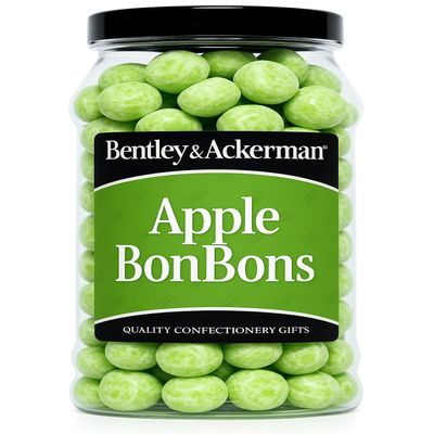 Apple Bonbons (605g) Original Apple-Flavoured Bonbons in a Gift Jar By Bentley & Ackerman's Sweet Shop. Vegetarian