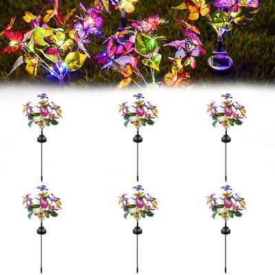 JOEBO Solar Outdoor Lights - 2023 New Multi-Color Changing LED Solar Lights Outdoor Waterproof - 2/4/6Piece Outdoor Garden Decoration - Decorative Garden Stakes for /57 (Color : 6PC)