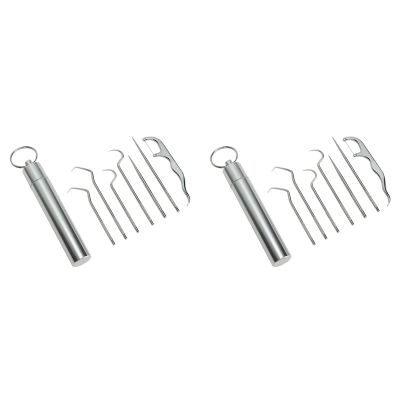 BBAUER Teeth Tools, Portable Toothpick Dental Care with Holder for Outdoor for Camping