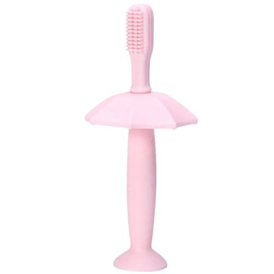 Compact Soft Silicone Toothbrush, Manual Toothbrush with 1 Replaceable Brush Head, Portable Toddler Toothbrushes Ages 1-3 Ergonomic
