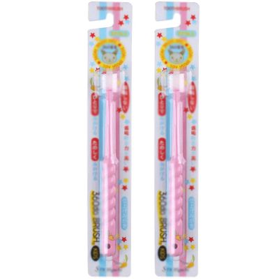 Compact 360 Silicone Kids Toothbrush, Pack of 2 Manual Toothbrush, Cute Toddler Toothbrush Suitable for Ages 3+ Ergonomic