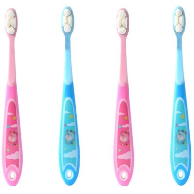 Compact Extra Soft Kids Toothbrush, Toddler Toothbrush Ages 4-12, Manual Toothbrush for Bright Smiles and Healthy Teeth & Gums Ergonomic