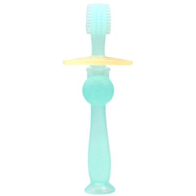 Compact Unique Kids Toothbrush, Toddler Toothbrush Ages 6-24 Months, 360 100% Food Grade Soft Silicone Manual Toothbrush Ergonomic