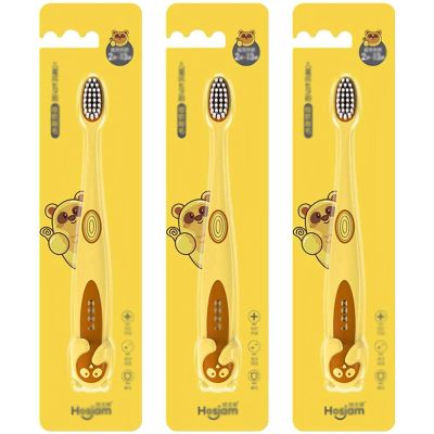Compact Kids Toothbrush withSoft Bristles, Toddler Toothbrush Ages 2-12, 3 Pack Manual Toothbrush for Healthy Teeth & Gums Ergonomic