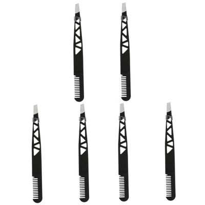 FRCOLOR 6pcs Dual-use Eyebrow Tweezer Shaping Tool for Makeup Accessories and Facial Hair Remover for Women