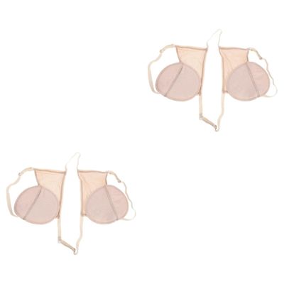 FRCOLOR 2pcs Invisible Armpit Sweat Pads Washable Sweat Guard Pads for Women Underarm