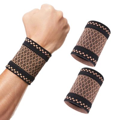 1 Pair Wrist Compression Strap,Elastic Wrist Support Brace for Men and Women to Relieve Stiff & Sore Wrist Muscles, Wrist Bands Support Sleeve for Sport, Fitness, Working, Typing(M)