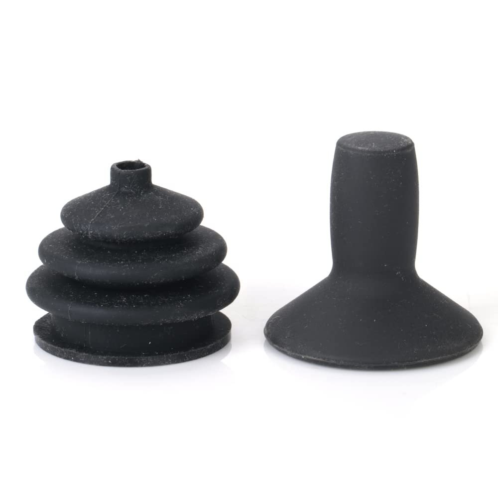 2 Pcs Joystick Controller Knob and Gaiter,Joystick Gaiter Rubber Joystick Controller Knob for Electric Wheelchairs Powerchair Mobility Aid,Dust Cover Set Accessories Black (1 Set)