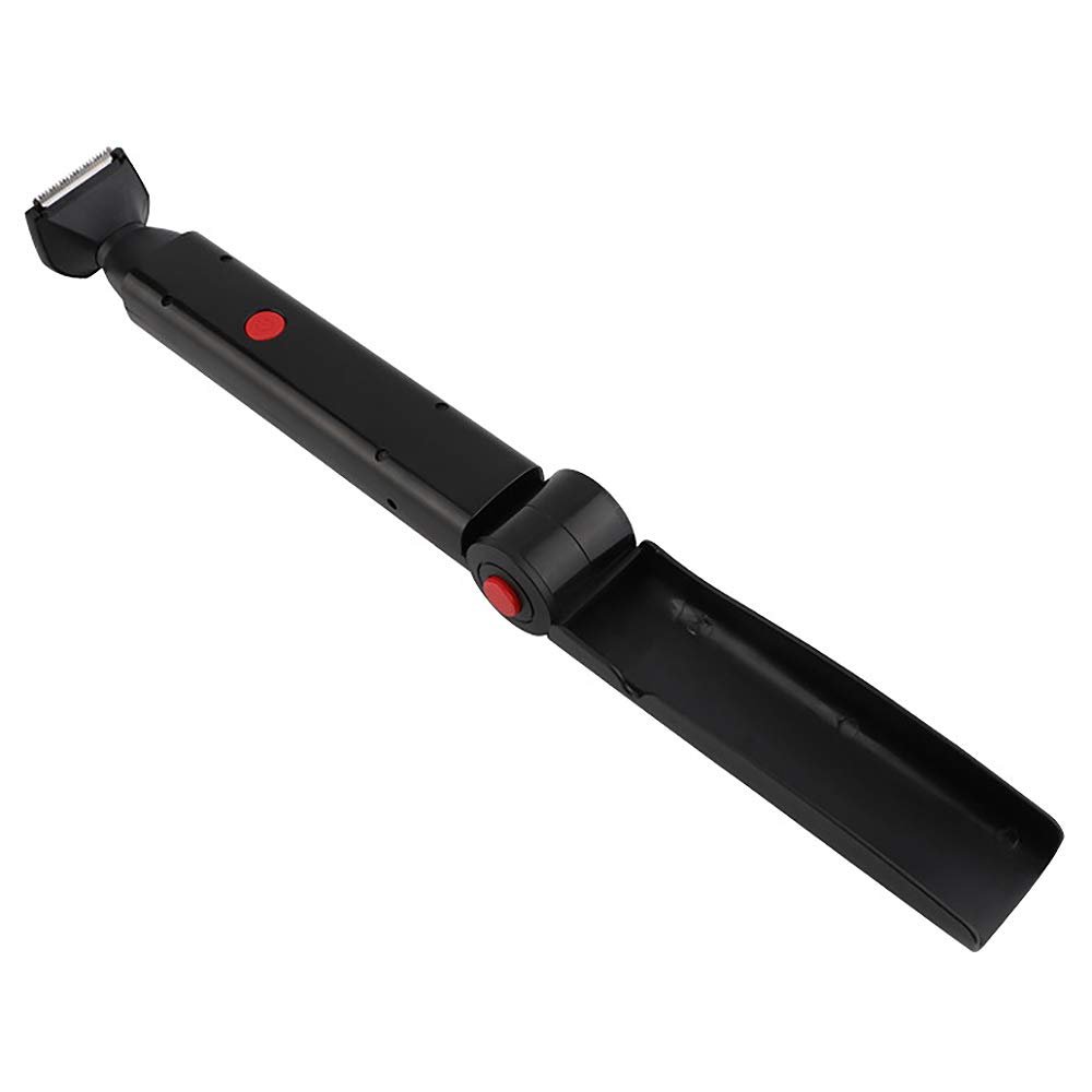 Graootoly Electric Back Hair Trimmer USB Folding Double-Sided Body Hair Removal Tool Safety Back Machine for Shaving