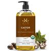 AVD Organics Castor Oil 236 ML 100% Pure USDA Certified Organic Castor Oil for Hair Growth Big Bottle with Pump (8 oz) view 1