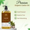 AVD Organics Castor Oil 236 ML 100% Pure USDA Certified Organic Castor Oil for Hair Growth Big Bottle with Pump (8 oz) view 2