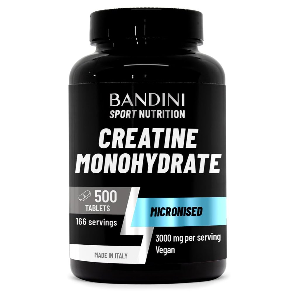 Bandini Creatine Monohydrate 500 tablets | 3000mg  dose | Supplement for Energy, Training & Gym | Pre Workout for Men & Women | Powder Alternative | 100% Vegan Micronised Creatine | Keto Unflavoured