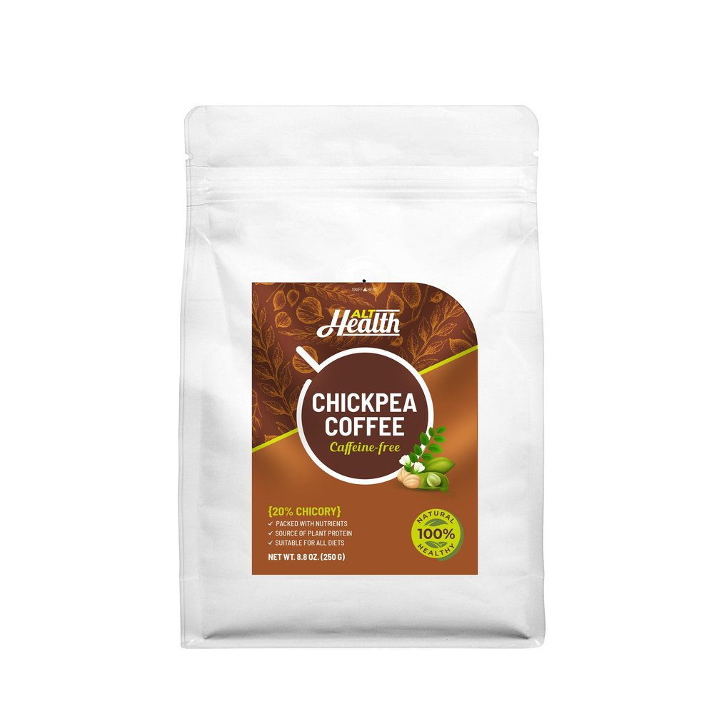 Alt Health Chicory Flavor Organic Chickpea Coffee | Ground Caffeine-Free Coffee - 8.8oz (250g)