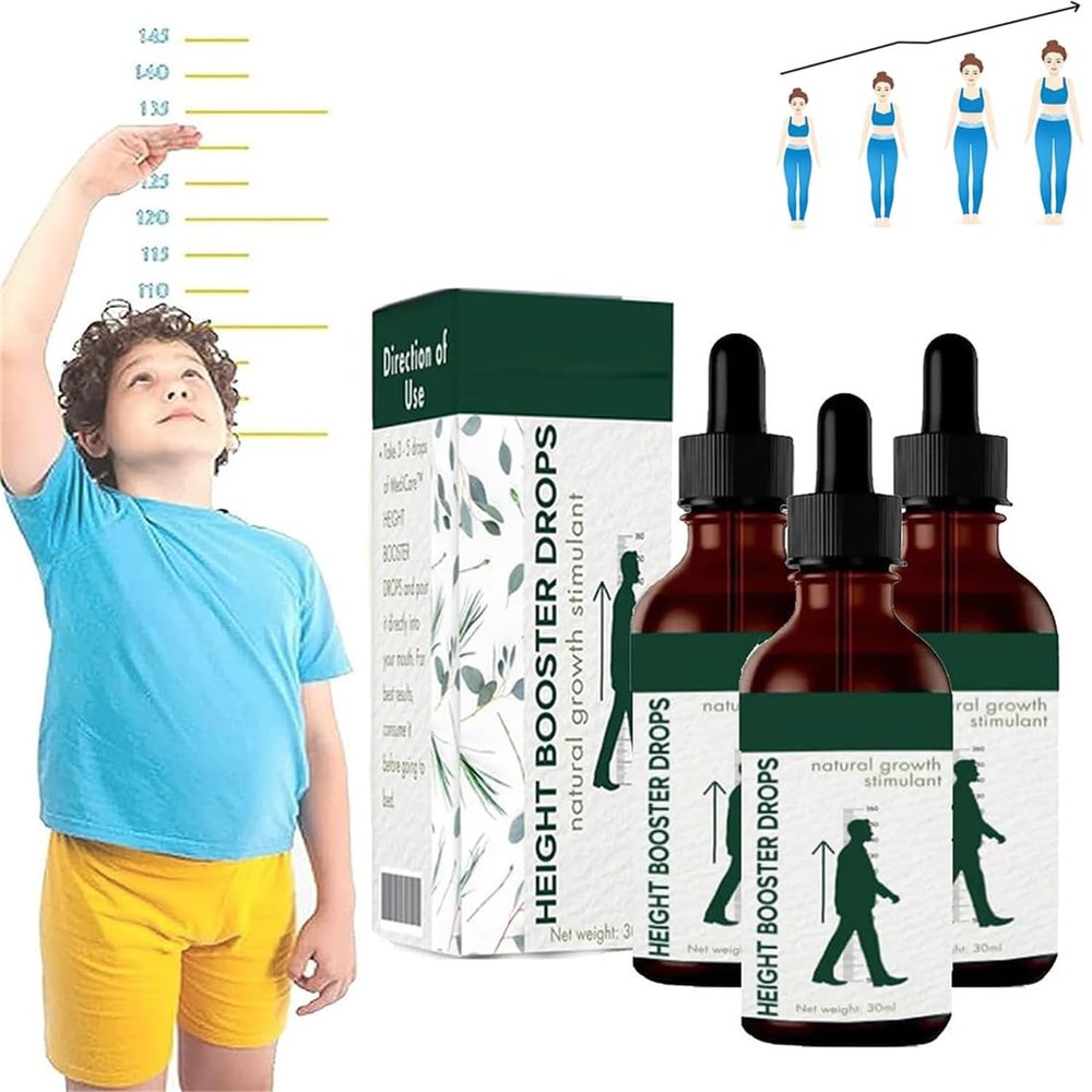 Medicare Height Booster Drops,2023 Sci-Effect Height Growth Oil for Adolescent Bone Growth,Reach Your Maximum Height,Height Growth Foot Oil,Plant Extract High Oil for Adolescent Bone Growth (3 Pcs)