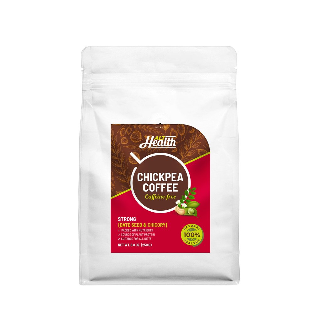 Alt Health Strong (Date Seed & Chicory) Flavor Organic Chickpea Coffee | Ground Caffeine-Free Coffee - 8.8oz (250g)
