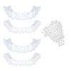Flipped Warmth 2 Pairs Dentures Fake Teeth Whitening Cosmetic Tooth False Teeth Veneers Top and Bottom Snap on Veneers Teeth Temporary False Teeth, Teeth Veneers for Women and Men view 1