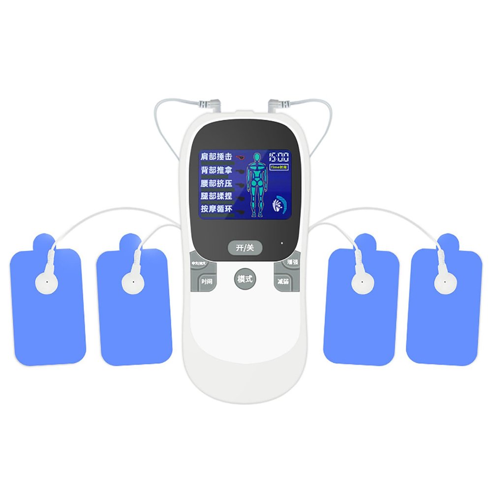 NGARY TENS Unit Muscle Stimulator, 5 Modes 4 Pads Rechargeable Tens Stimulator Machine, Electronic Pulse Massager, 10 Level Intensity Adjustable, for Back, Neck, Sciatica, Shoulder Pain Relief