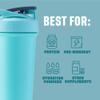 BlenderBottle Strada Sleek Shaker Cup Insulated Stainless Steel Water Bottle with Wire Whisk, 740ml, Seafoam view 4