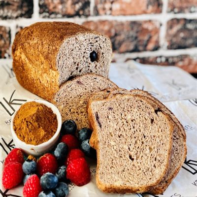Keto Chefs Freshly Baked Keto Bread Aromatic Spiced Fruit Low Carb Rustic Loaf 600g x 3 Loaves
