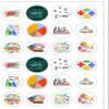 24 Pre-Cut Round Maths Mathamatics School Themed Edible Wafer paper Cake Toppers Decorations view 2