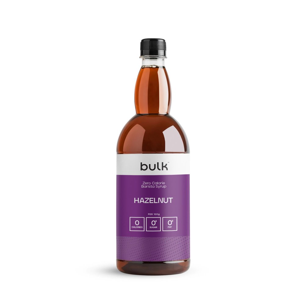 Bulk Zero Calorie Barista Syrup, Hazelnut, 1 Litre, Perfect for Protein Shakes, Coffee, Tea, Desserts, Pancakes and Waffles, Vegan, No Sugar, Fat, or Calories, Packaging May Vary