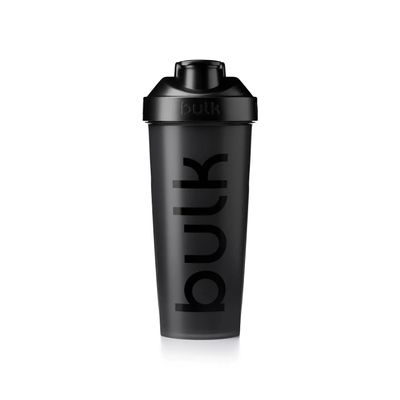 Bulk Iconic Shaker Bottle, 750ml, Gunmetal Black, Leak-Proof, BPA-Free, Wire Mixing Ball for Lump-Free Shakes, Convenient Carry Handle, Transparent Fill Level, Dishwasher Safe