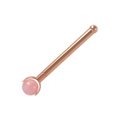 FRCOLOR Jade Roller Face Massager for Skin Care Natural Massage Tool Metal Handle Facial Massage Tool for Aging and Slimming Face