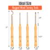 JOEBO Professional Wood Turning Tools for Lathe Woodworking, 4 Pc. Set, Heavy Duty Rougher, Finishers, Detailer, and Replacement Cutting Blades, Beech Wood Handles/42 view 4