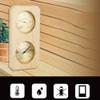 Ctwezoikmt Wooden Sauna Thermometer and Hygrometer 2 in 1 Humidity Temperature Measurement for Home Family Hotel Sauna Room view 3