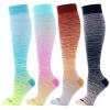 LEVSOX - Compression Socks for Women & Men 20-30 mmHg, Best for Nurses, Travel, Pregnancy, 4 Pairs Tie Dye2, L, 4 Pairs Tie Dye 2, L view 1