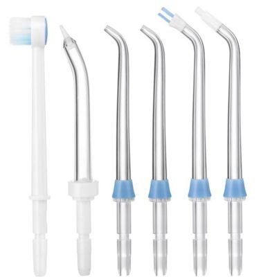 Yaowanguan Replacement Jet Tips Nozzle Set 6PCS for Waterpik WP-100/WP-250/WP-450/WP-560/WP-660/WP-811/WP-861W/WP-900/WP-940(Toothbrush,Pocket Tip,Classic Jet Tip,Blue Plaque Tip,Orthodontic Tip)