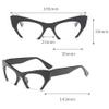 NOVESIXTDAT Trendy Half Frame Anti Blue Light Reading Glasses Clear Vision Computer Readers Oversized Cat Eye Flat Light Mirror (Color : Clear, Size : +0.00) view 3