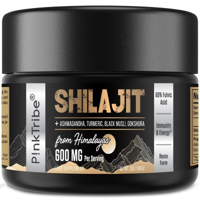 Shilajit Resin Gold Standard Shilajit - 600mg Himalayan Shilajit Blend with Ayurvedic Herbal Extracts, High Levels of Fulvic Acid, Supports Energy and Performance, 30g (Pack of 1)