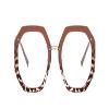 ENPAP Large Polygon Reading Glasses Anti Eyestrain Eyewear Computer Readers Oversized Blue Light Blocking Flat Light Mirror (Color : Coffee, Size : +0.00) view 2