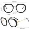 ENPAP Large Polygon Reading Glasses Anti Eyestrain Eyewear Computer Readers Oversized Blue Light Blocking Flat Light Mirror (Color : Coffee, Size : +0.00) view 3