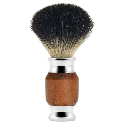 Voragrl 1Pcs Pure Hair Beard Brush Men's Shaving Brush with Wooden Handle Supply Various Hair Razors