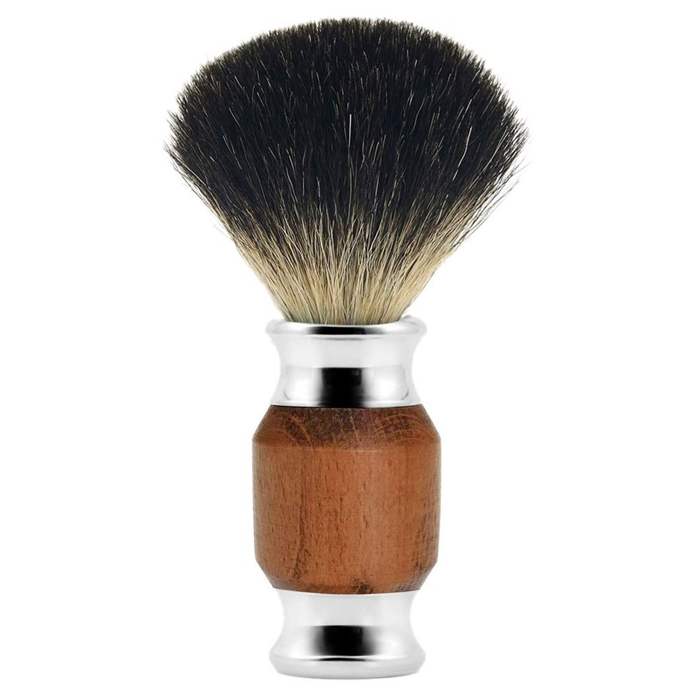 Voragrl 1Pcs Pure Hair Beard Brush Men's Shaving Brush with Wooden Handle Supply Various Hair Razors