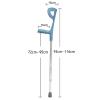 2pcs Lightweight Crutches - Walking Crutch Blue, Aluminum Alloy, Grip Support, Non-slip And Durable, Crutches Walkers, Elbow Crutches, U-shaped Elbow Rest, Forearm Crutches (Color : Blue) (Blue) view 2
