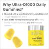 Nutriburst Ultra-D1000 Multipack - Vitamin D3 (1000IU) + Vitamin K2 (80g) for Healthy Muscles & Bones - Lemon Flavour - 3 x 60 Gummies / 3 Month Supply - Suitable for Vegans view 2