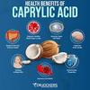 AMINOLAB - Caprylic Acid 1000mg 30 Tablets - Antimicrobial Digestive and Immune Supporting Benefits - Gut Health. view 3