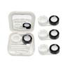 JZK 4X Contact Lens case with Transparent Cap, and 1x Contact Lens Holder case Box with Mirror, Solution Bottle, applicator and Tweezers, Portable Contact Lens Travel kit view 1
