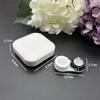 JZK 4X Contact Lens case with Transparent Cap, and 1x Contact Lens Holder case Box with Mirror, Solution Bottle, applicator and Tweezers, Portable Contact Lens Travel kit view 3