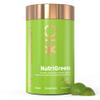 Nutriburst - NutriGreens - 22 Fruits + Vegetables + Herbs + Mushrooms + Live Bacteria Cultures - Boosted with Vitamins: Zinc, VIT C, D3, B5, B6, B12-60 Gummies 1 Month Supply - Suitable for Vegans view 1